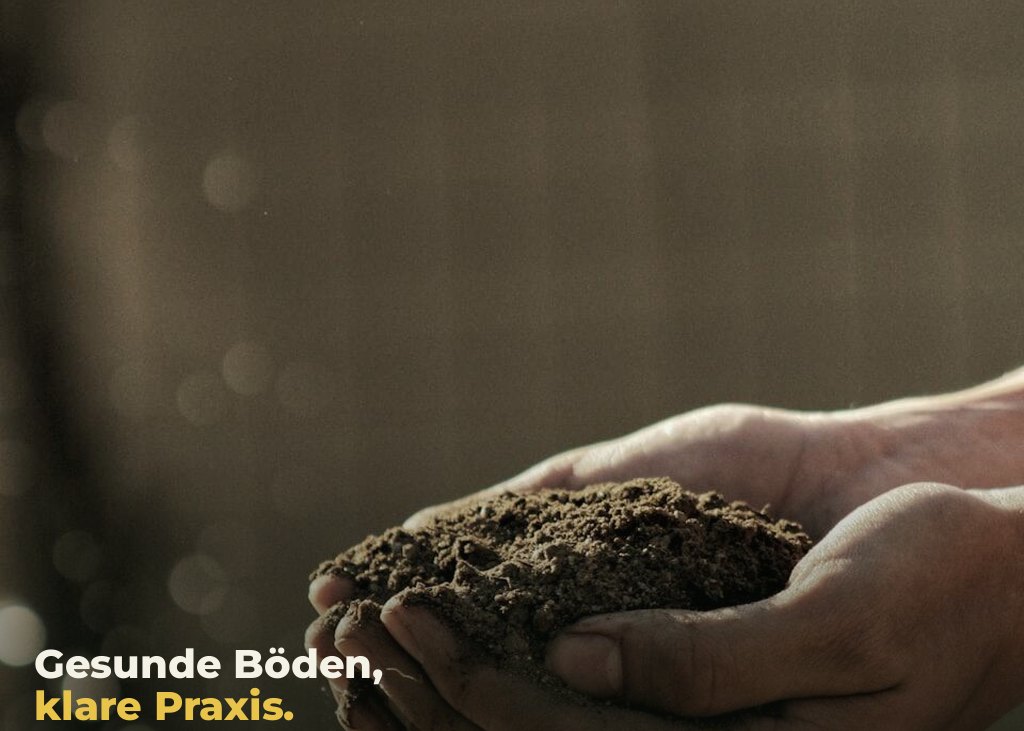 Humusreicher Boden in den Händen