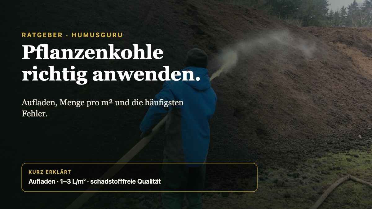 Pflanzenkohle richtig anwenden – Ratgeber Humusguru